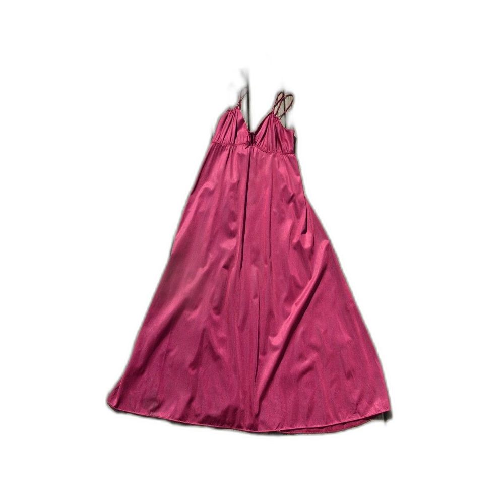 MCM Slinky Silky Maxi Vintage Burgundy Sleeveless Sexy Avian Lingerie Gown
